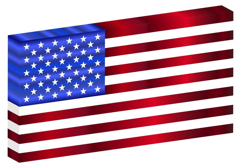 america cube flag illustration