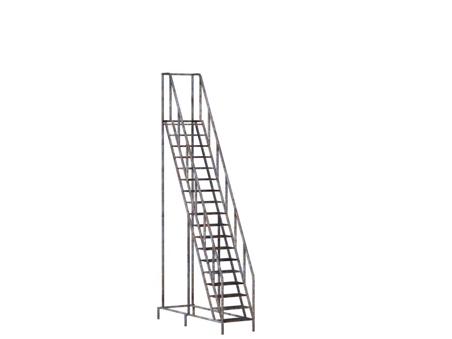 head stairs iron staircase isolated