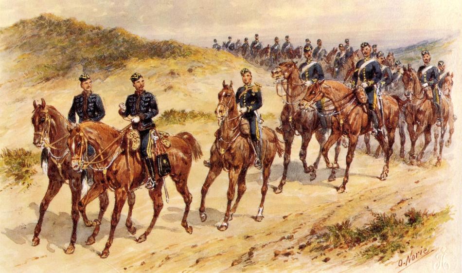 man on brown horses