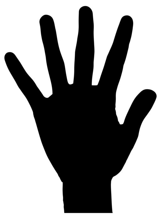 fingers hands human silhouette