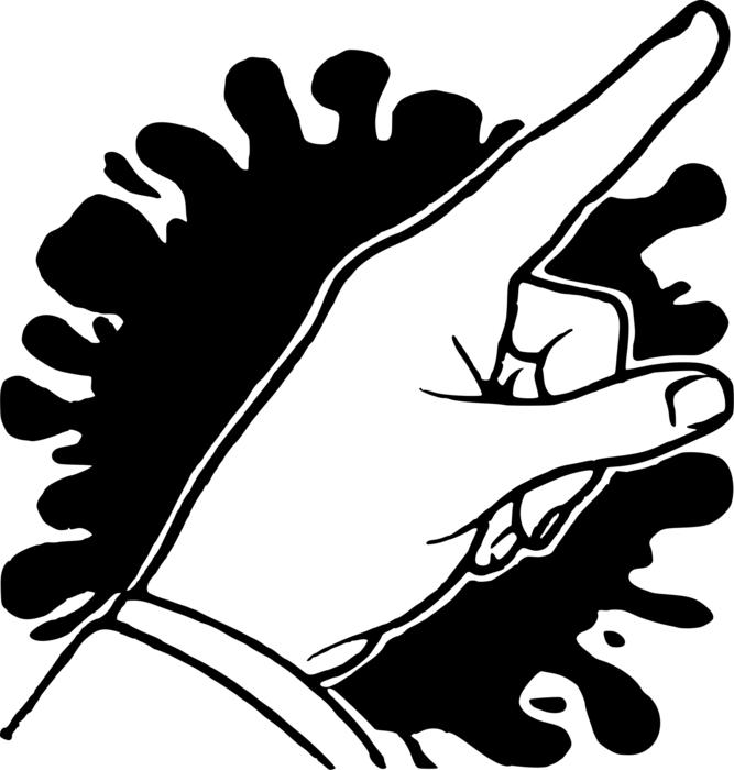 finger point pointy right splat