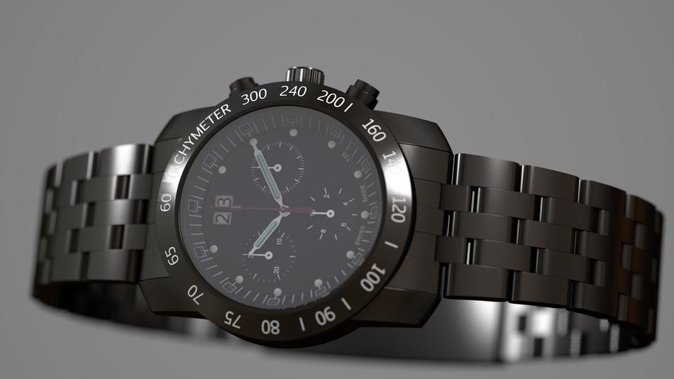 metallic wristwatches