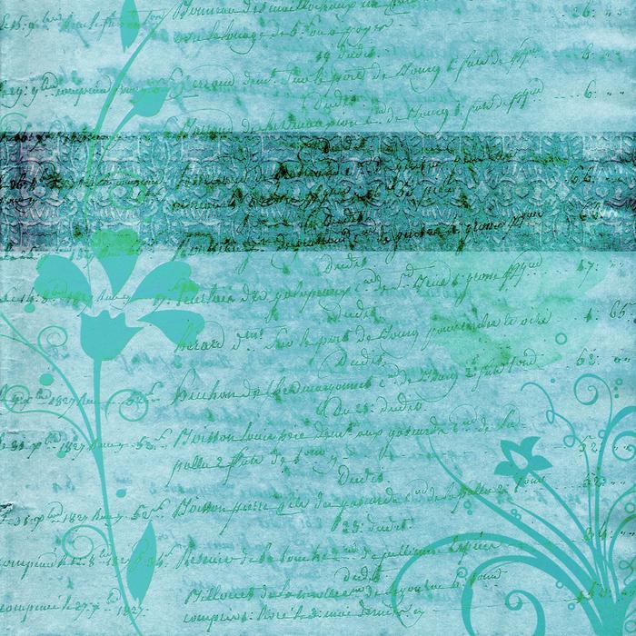 paper with floral curls as background