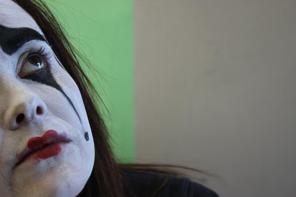 sad mime face