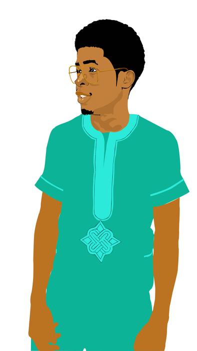Illustration of man in religious clothes