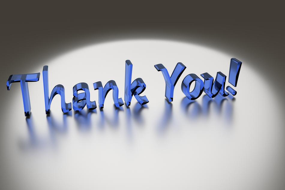thank you thanks gratitude