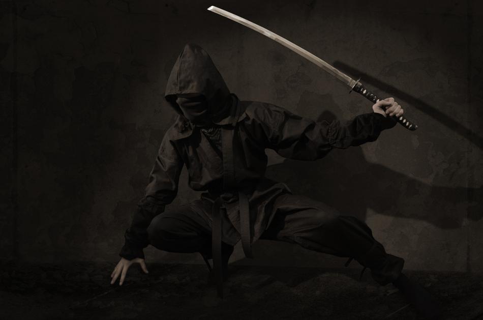 man with a katana