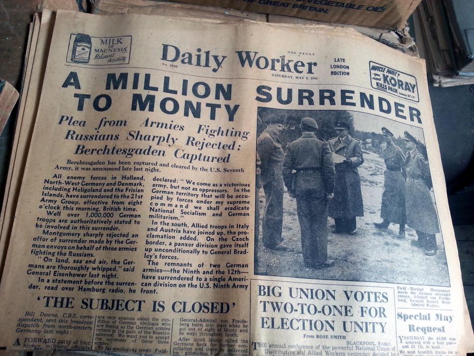 an old newspaper with pictures
