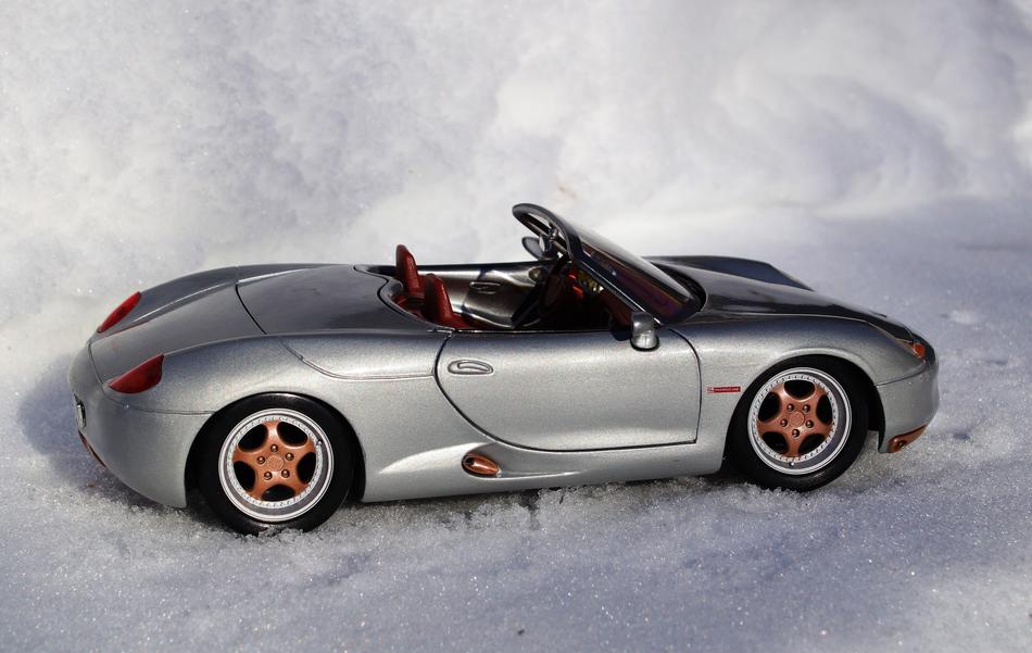 silver sports car model