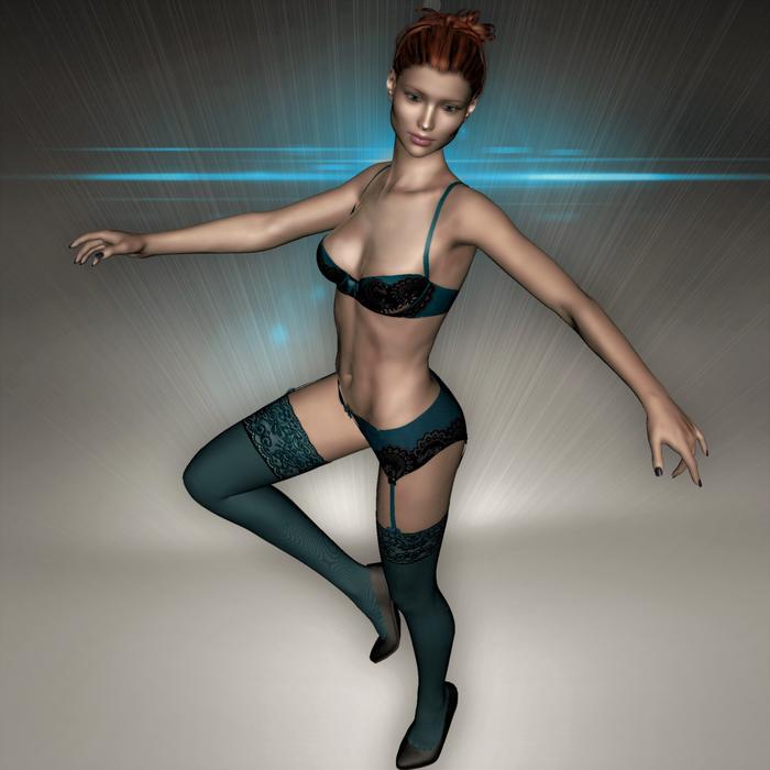 Woman Lingerie Model