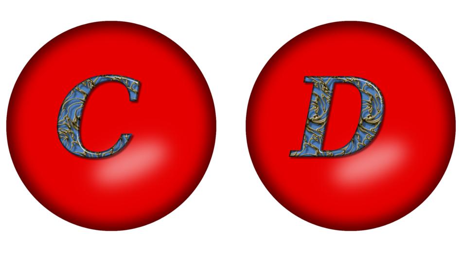 colored letters on red tablets