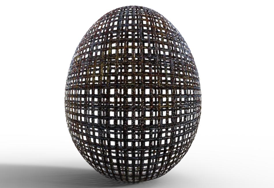 Easter egg grid cage art design