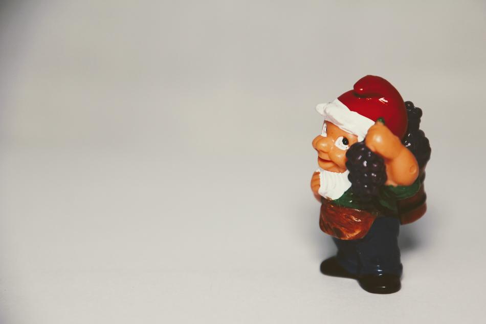 festive gnome with a sack