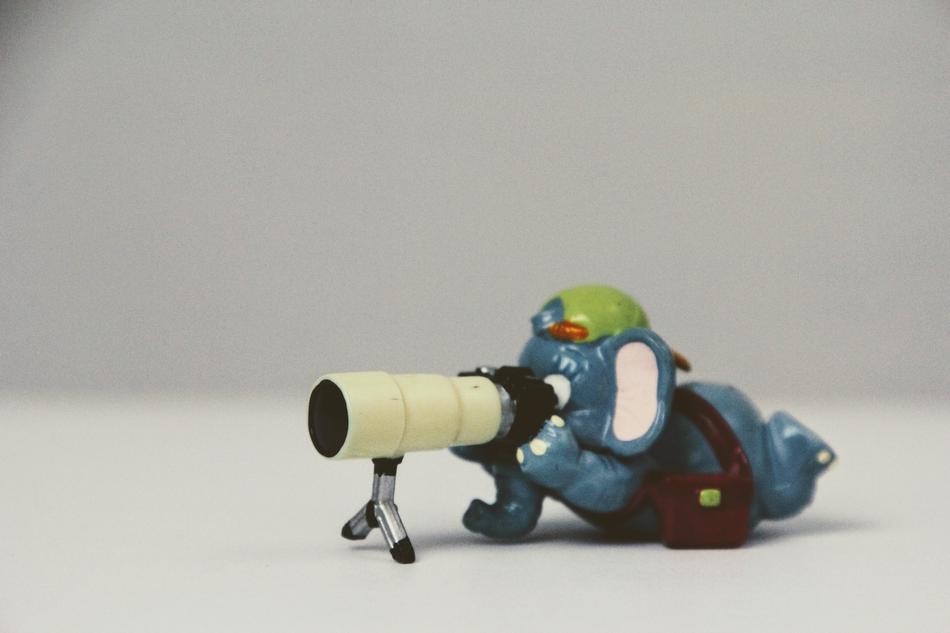 elephant toy with a photo camera