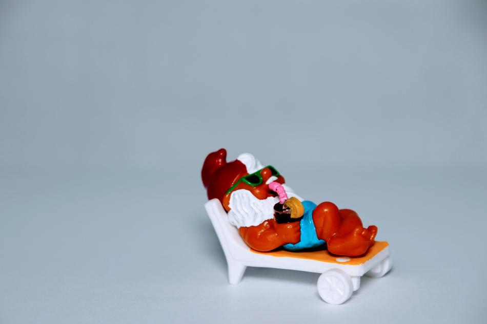 Kinder toy on vacation