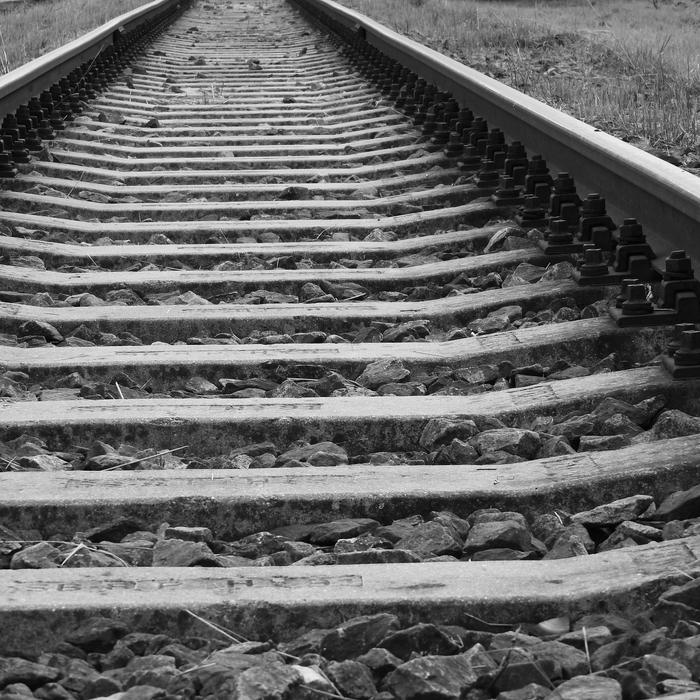 Track Railway Ties Black And