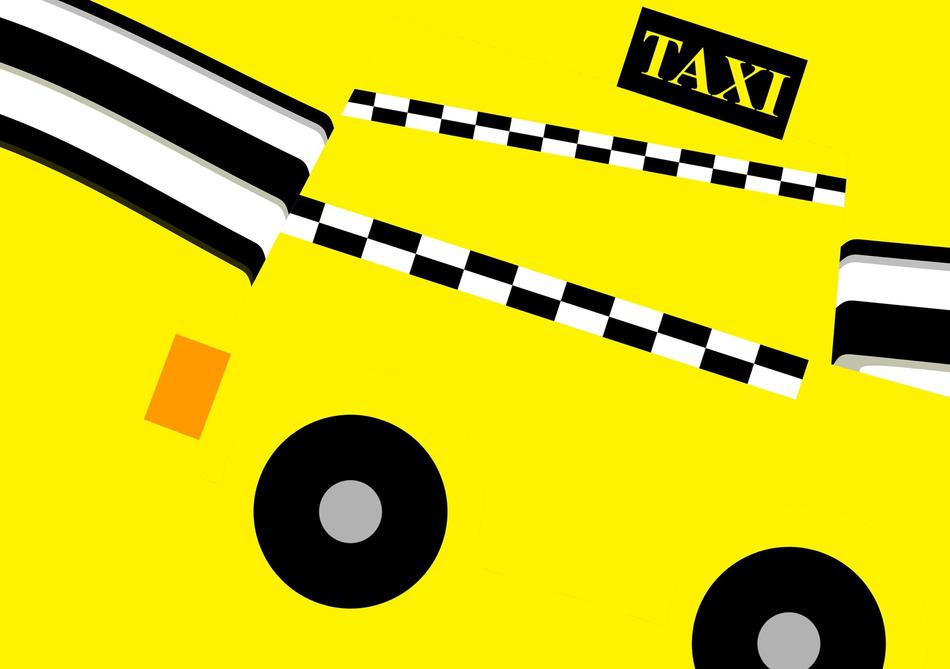 cartoon car van taxi service