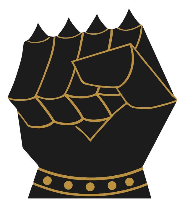 arm armored battle combat fist
