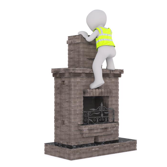 virtual model of a man and a furnace