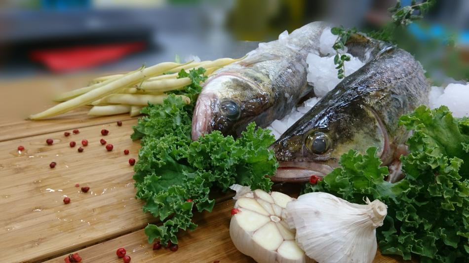salted fish with greens
