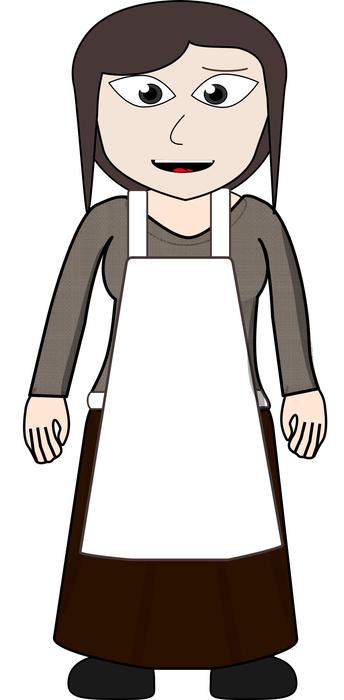 apron comic characters dress up head