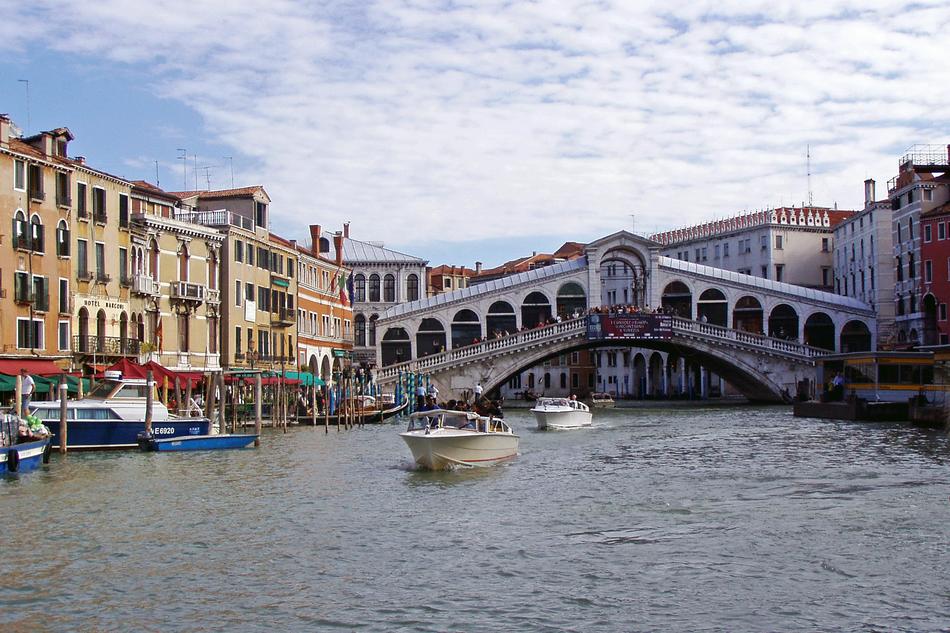 Rialto Bridge Canal in Venice