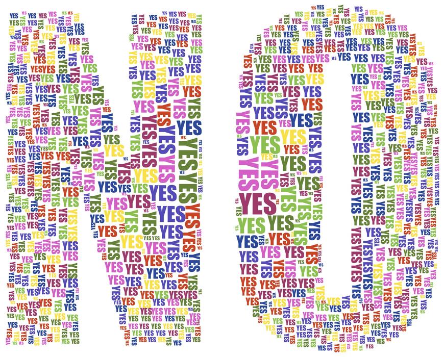 yes no typography type text words