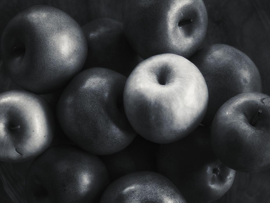 Apples Black And White Forbidden
