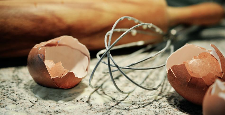 Bake Egg Shells Dough Roll Of