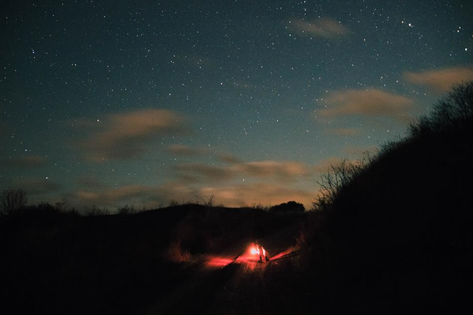 red lantern in the dark
