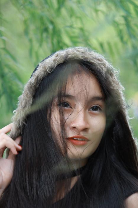 an unusual beautiful girl