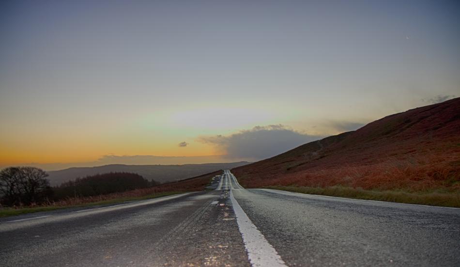 Road Sunrise Countryside