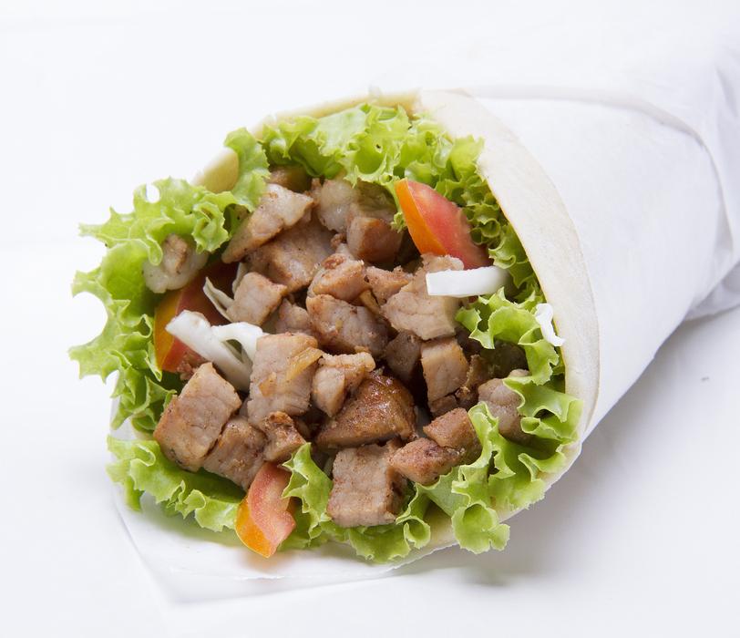 Vegetable and kebab sandwich