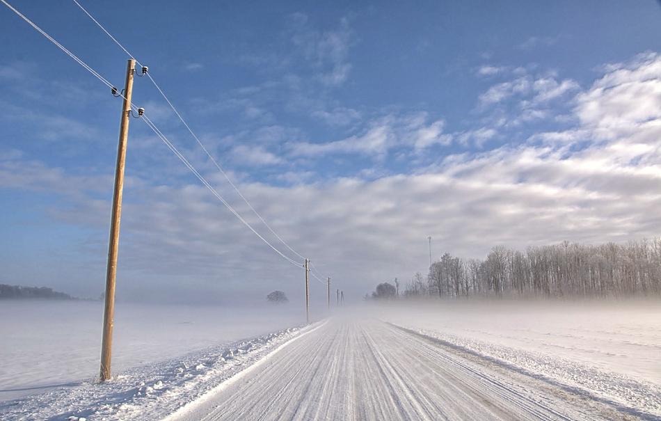 Wintry Road Mist