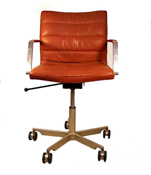 office leather chair on white background