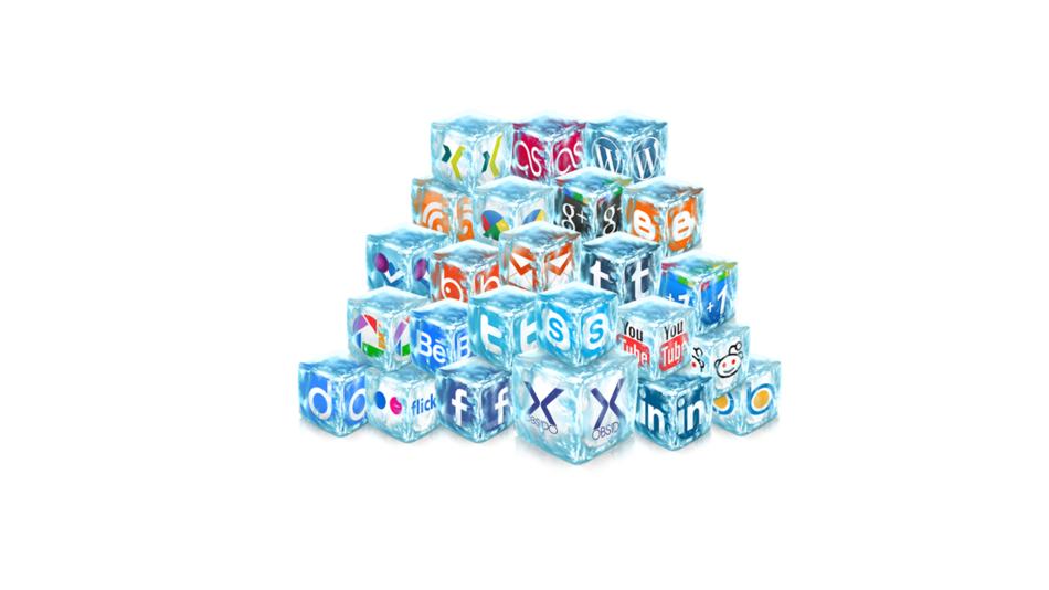transparent cubes with the logo