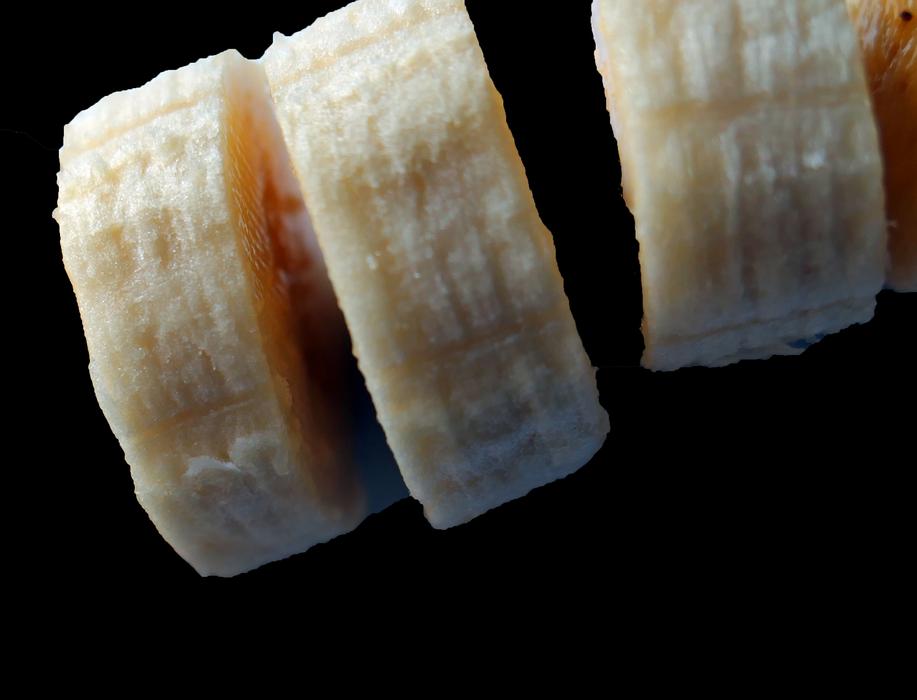 Slices of sweet banana