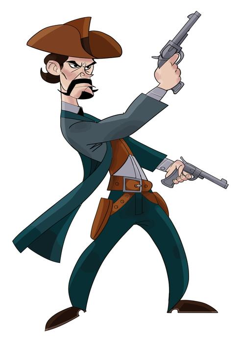 comic characters cowboy drawing