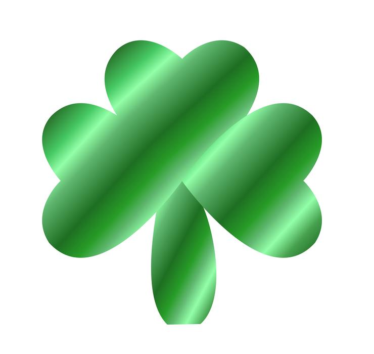 green clover on a white wall