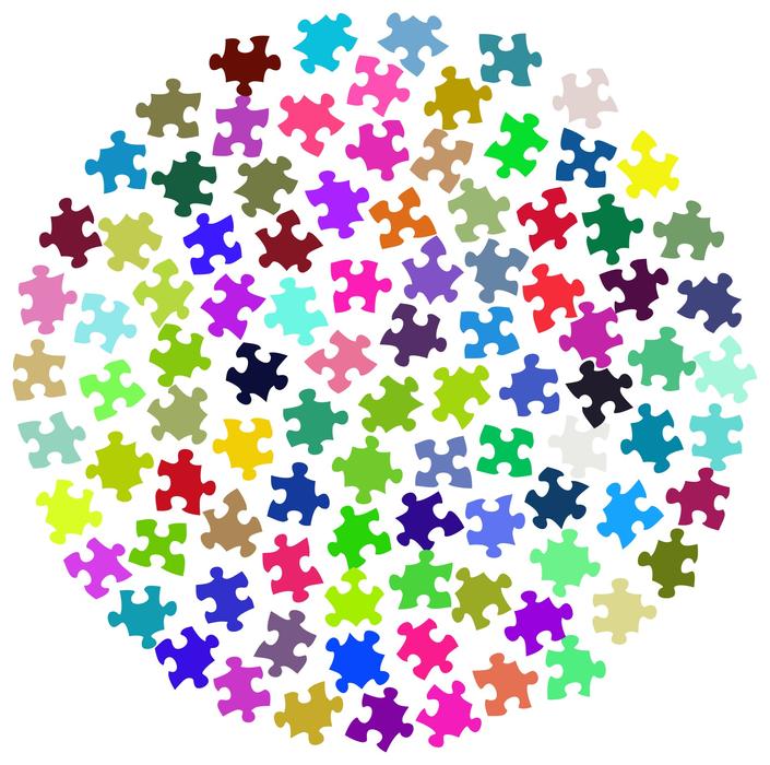 jigsaw puzzle pieces abstract art