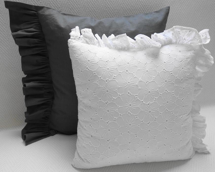 black and white soft pillow