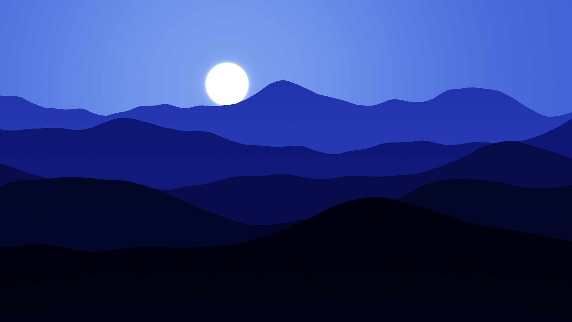 Темно синие горы