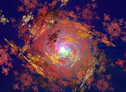 desktop fractal abstract red colors