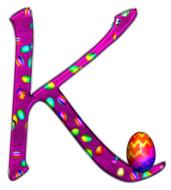 alphabet letter initial easter egg k