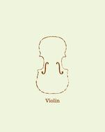 body of violin, sketch