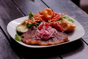 grilled dish with vegetables