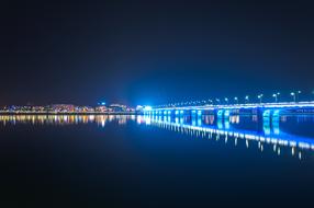Night View Bridge The Scenery