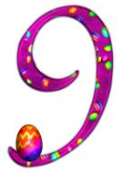 number 9 with Easter egg