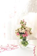 beautiful pink bouquet in a vase