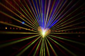 club laser show rays heart
